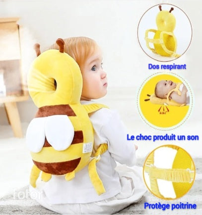 Protège-tête ajustable contre les collisions ou chocs pour bébé. Pour toutes les circonstances du quotidien de bébé.